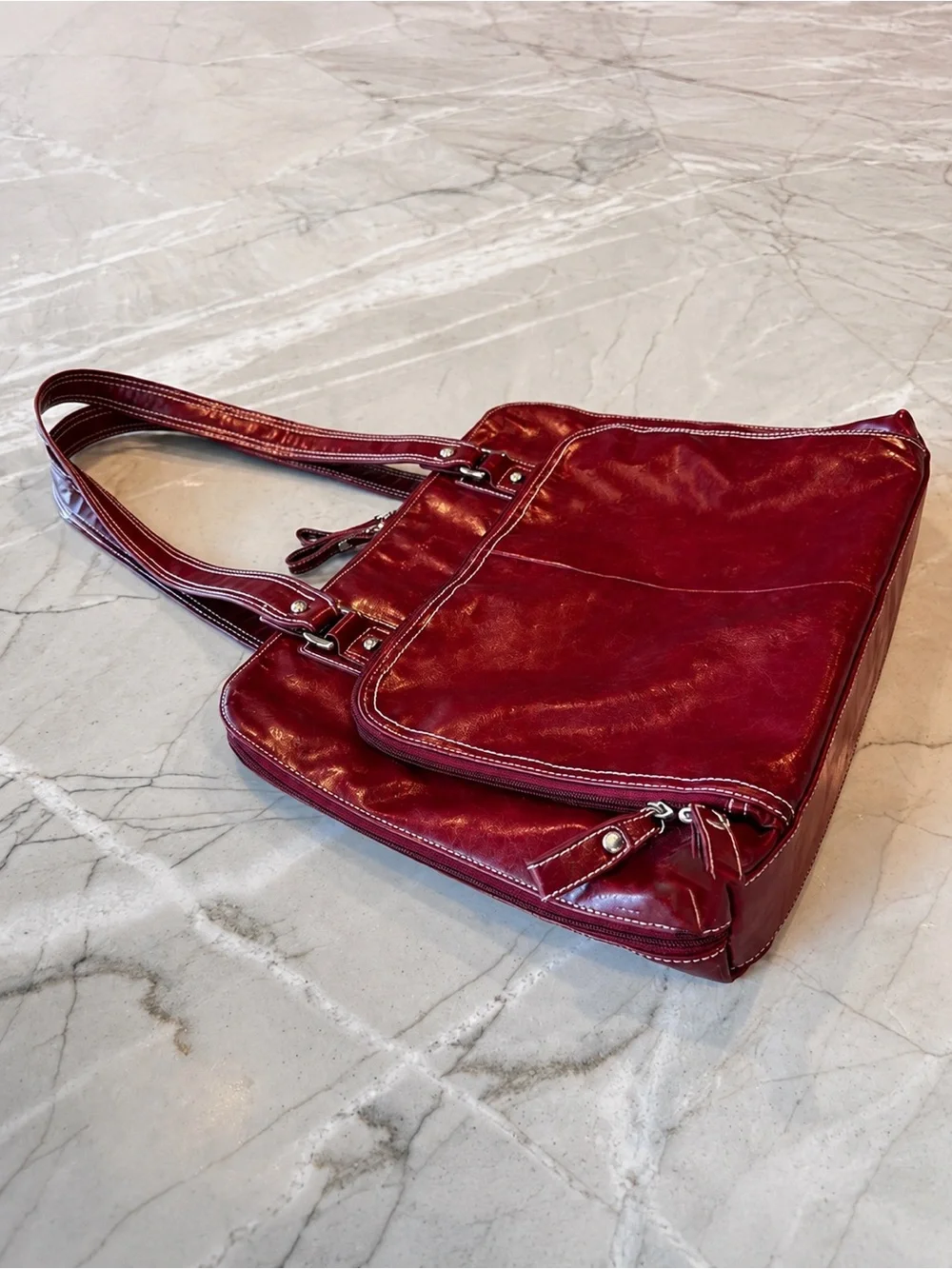 SAMSONITE Burgundy Red Laptop Tote Work Teacher Travel Organizer Bag Fits 16.5”